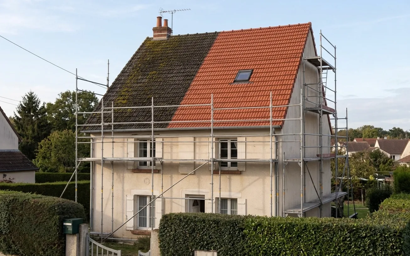 Démoussage de toiture à Savigny-le-Temple